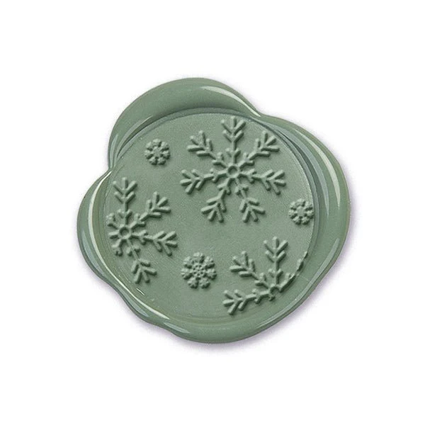 Snowflakes Adhesive Christmas Wax Seal Stickers 8PK - Hand Pressed 1 1/4" - Image 4