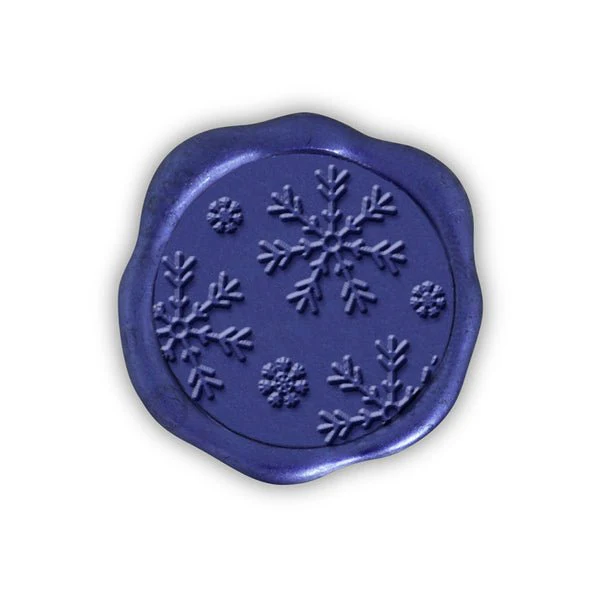 Snowflakes Adhesive Christmas Wax Seal Stickers 8PK - Hand Pressed 1 1/4" - Image 6
