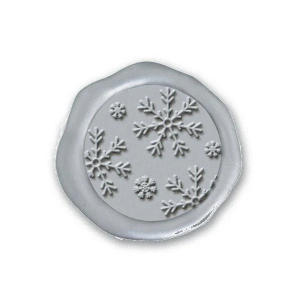 Snowflakes Adhesive Christmas Wax Seal Stickers 8PK - Hand Pressed 1 1/4" - Image 7