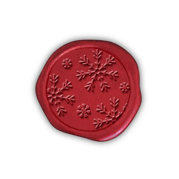 Snowflakes Adhesive Christmas Wax Seal Stickers 8PK - Hand Pressed 1 1/4" - Image 9