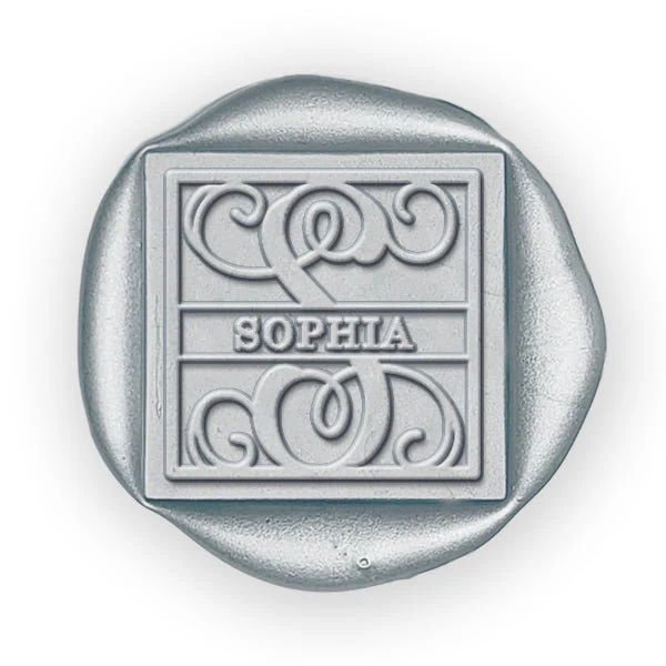 Medina Initial with Name Custom Wax Seal Stamp - 1 1/8" Square #7043 - Image 2