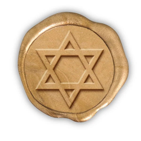 Star of David Hand Pressed Adhesive Wax Seals #4502 - Image 2