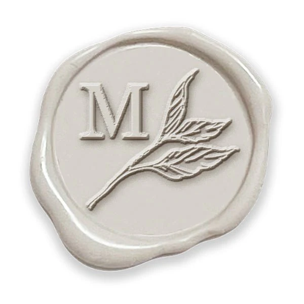 Stem Initial Adhesive Wax Seals #8005 Bundle with Stamp - Image 2