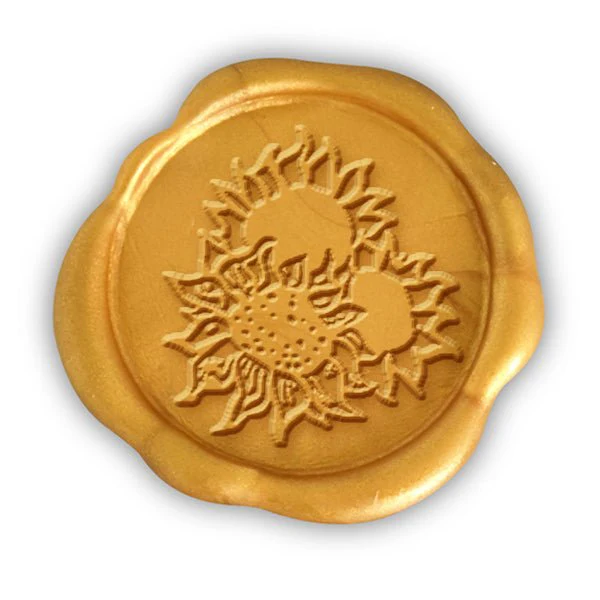 Sunflowers Hand Pressed Adhesive Wax Seals #5164PNS - Image 2