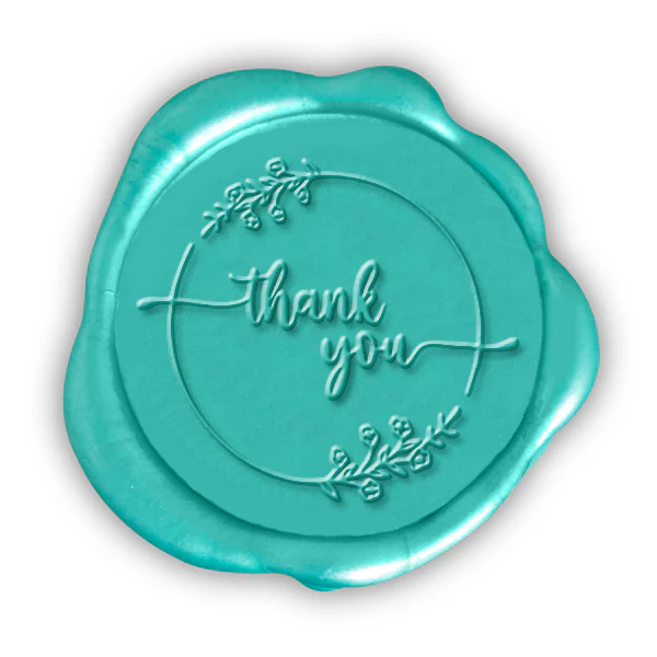 Thank You Wax Seal Stamp #593- USA Handcrafted - Image 2