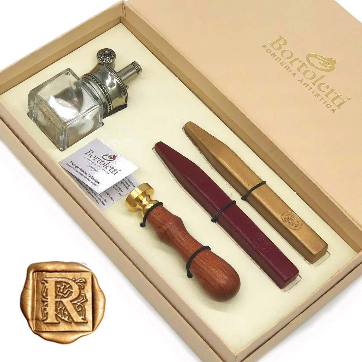 Traditional Wax Seal Kit with Melter Desktop Set by Bortoletti Italy - Image 20