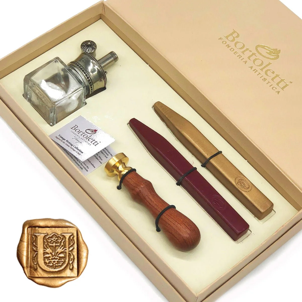 Traditional Wax Seal Kit with Melter Desktop Set by Bortoletti Italy - Image 23