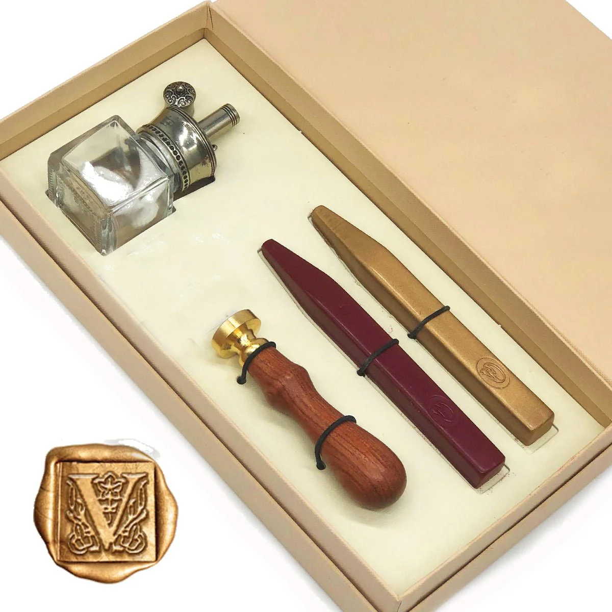 Traditional Wax Seal Kit with Melter Desktop Set by Bortoletti Italy - Image 24