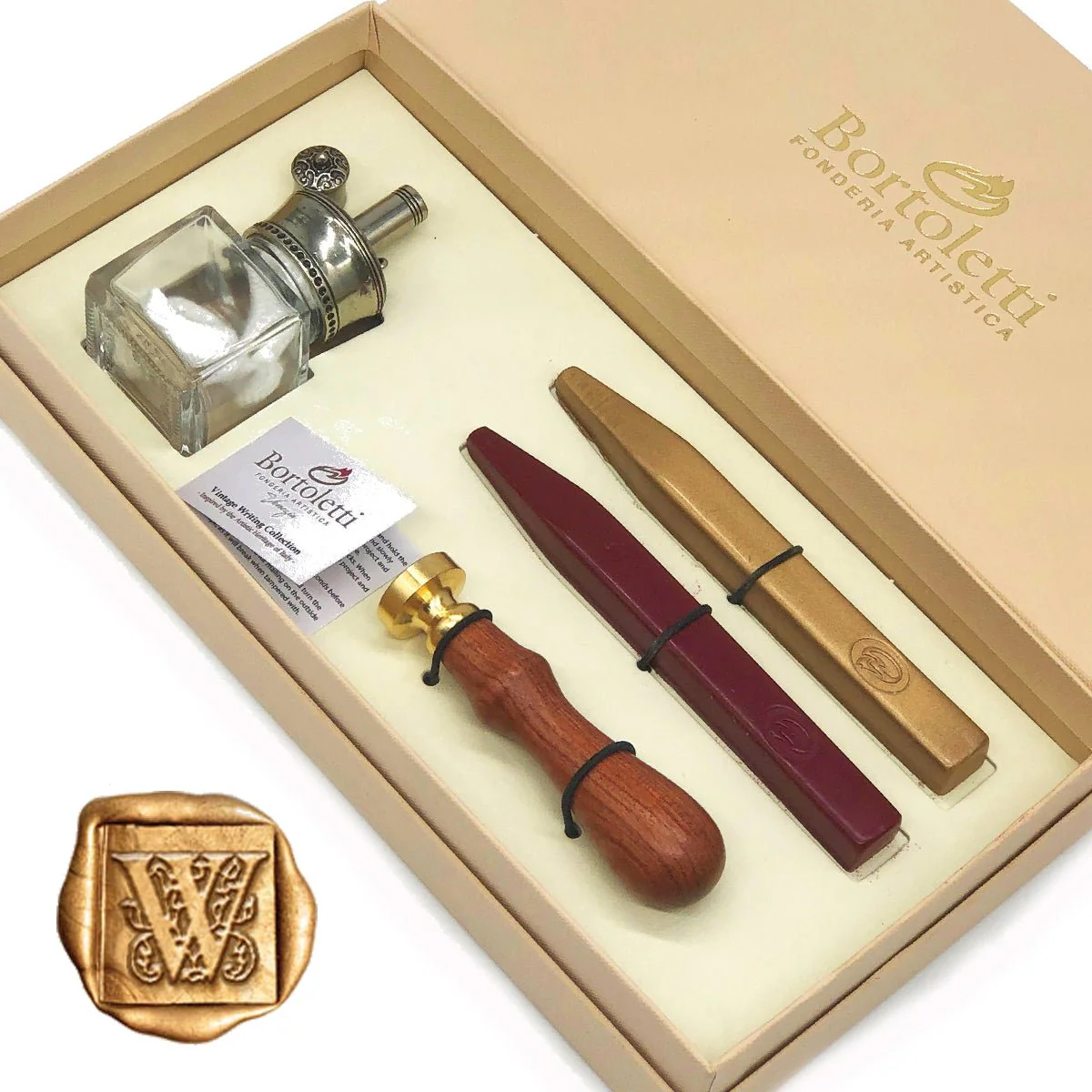 Traditional Wax Seal Kit with Melter Desktop Set by Bortoletti Italy - Image 25