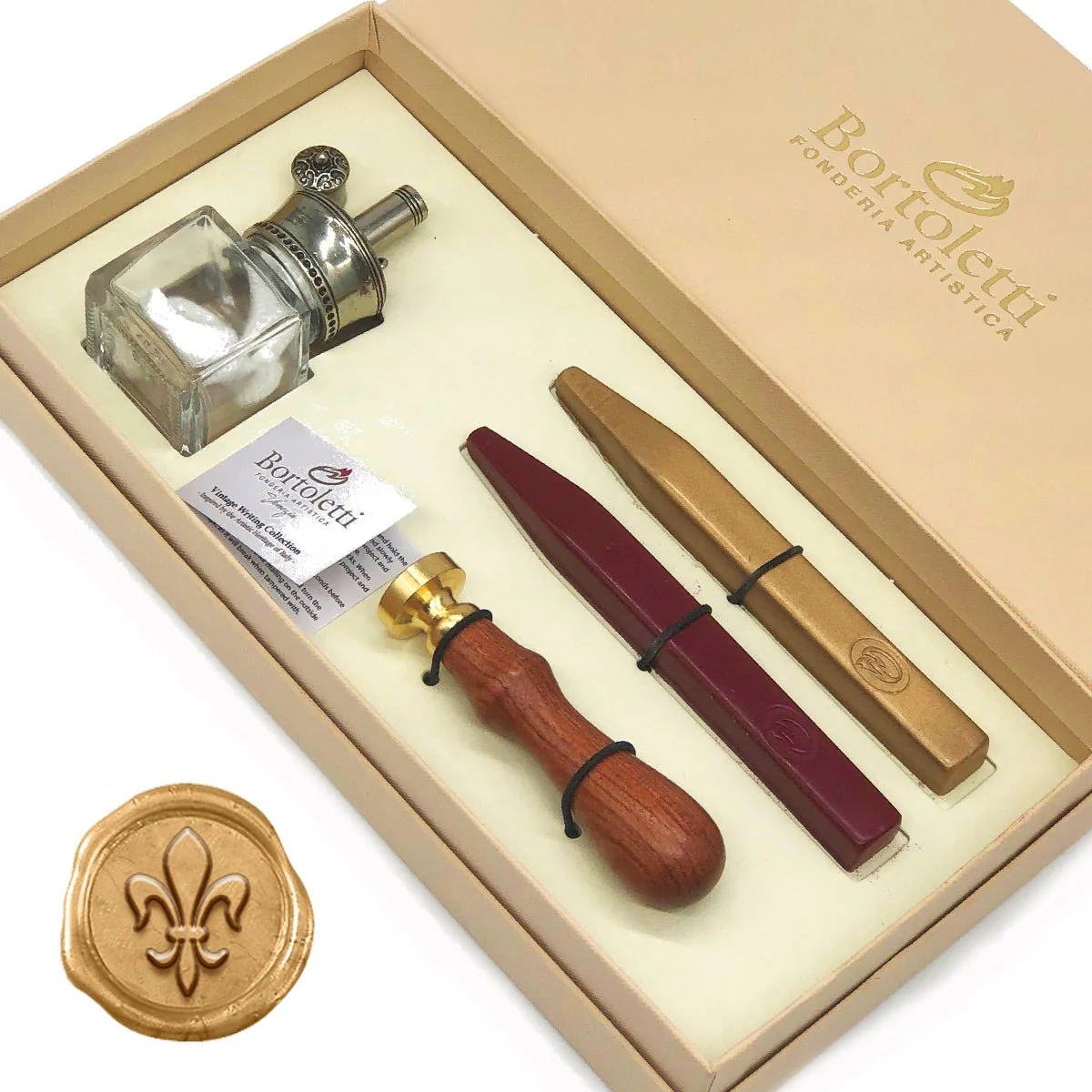 Traditional Wax Seal Kit with Melter Desktop Set by Bortoletti Italy - Image 29