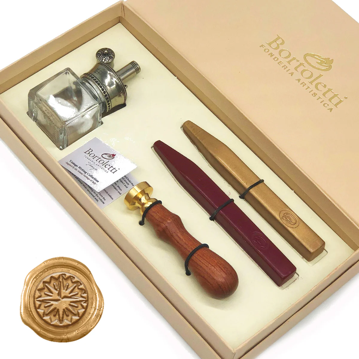 Traditional Wax Seal Kit with Melter Desktop Set by Bortoletti Italy - Image 33