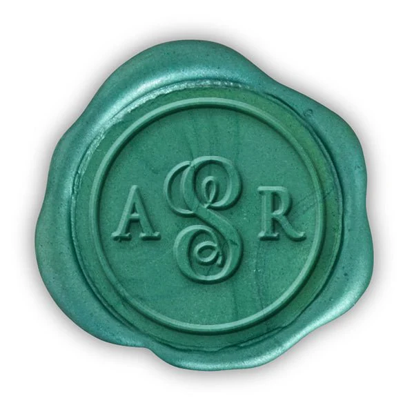 Vine 3 Letter Monogram Custom Wax Seal Stamp #1181 - Image 2