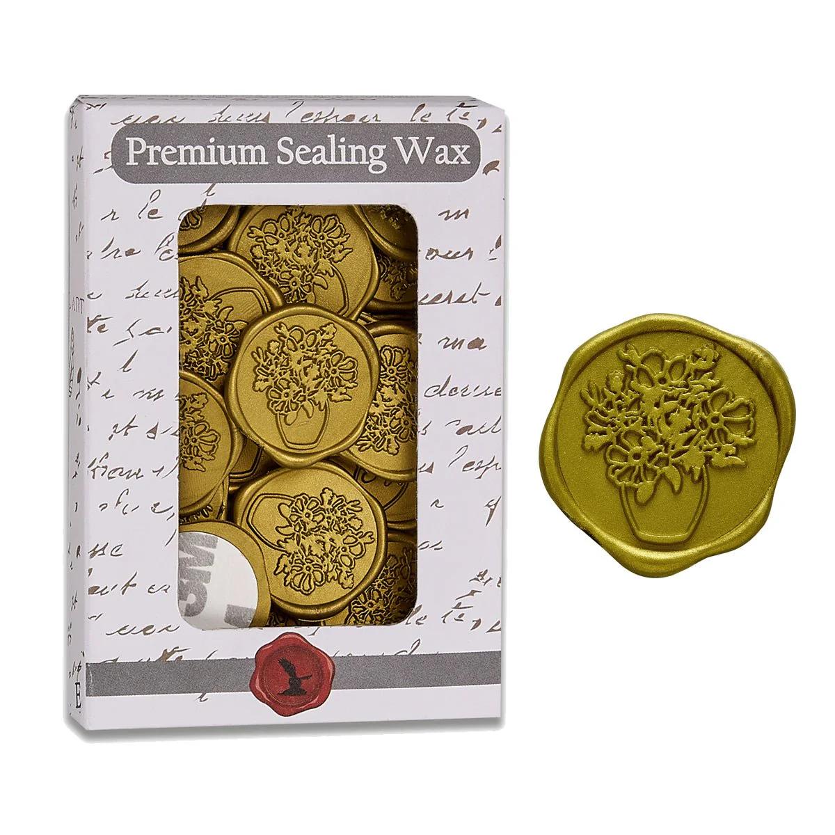 Vintage Bouquet Adhesive Wax Seal Quick-Ship Stickers 25PK