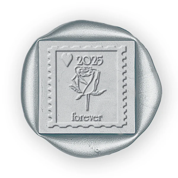 Bud Rose Forever Postage Stamp Wax Seal Stamp #6416 - USA Handcrafted - Image 2