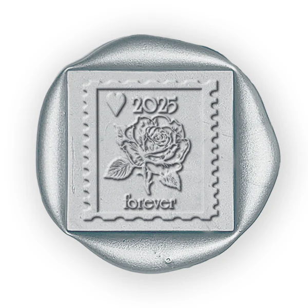 Vintage Rose Forever Postage Stamp Wax Seal Stamp #6417- USA Handcrafted - Image 2