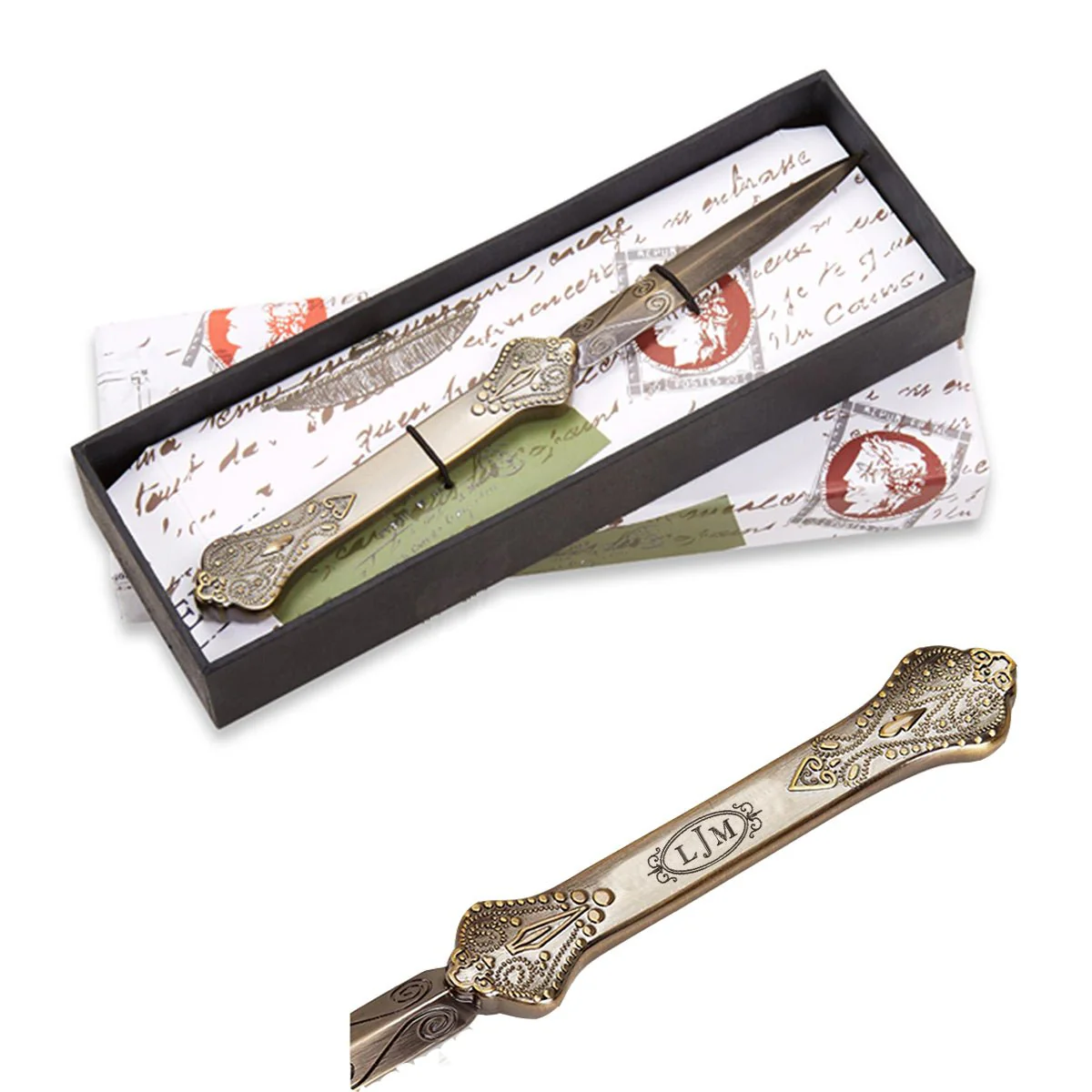 Elegant Letter Opener Paper Knife for envelopes with Classic Metal Detailing - Image 8