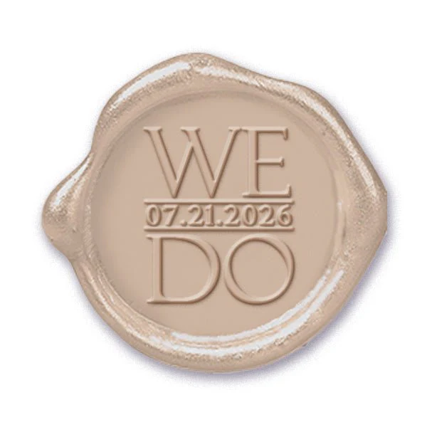 We Do Wedding Date Wax Seal Stamp with Custom Date -#2524 - Image 2