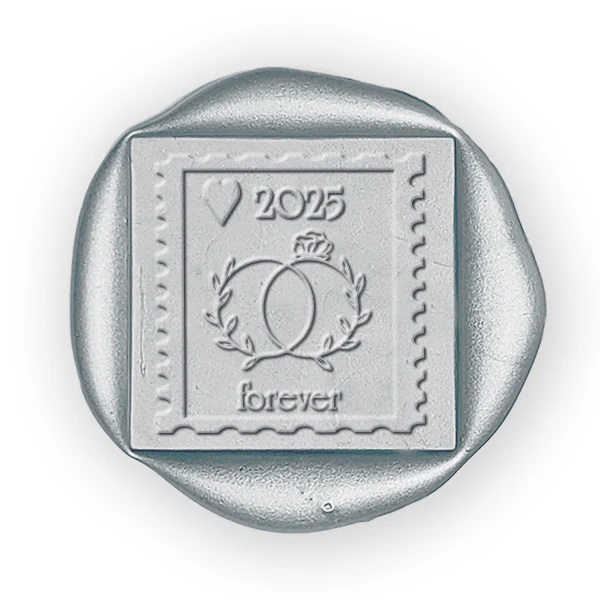 Wedding Ring Forever Postage Stamp Wax Seal Stamp #6418- USA Handcrafted - Image 2