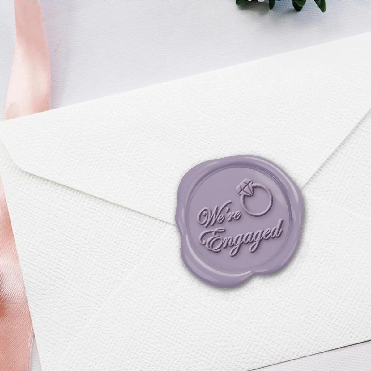 We're Engaged Hand Pressed Adhesive Wax Seals #5068PNS