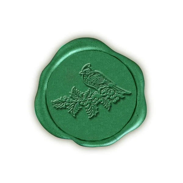 Winter Cardinal Adhesive Christmas Wax Seal Stickers 8PK - Hand Pressed 1 1/4" - Image 10