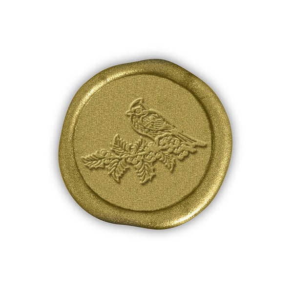 Winter Cardinal Adhesive Christmas Wax Seal Stickers 8PK - Hand Pressed 1 1/4" - Image 5
