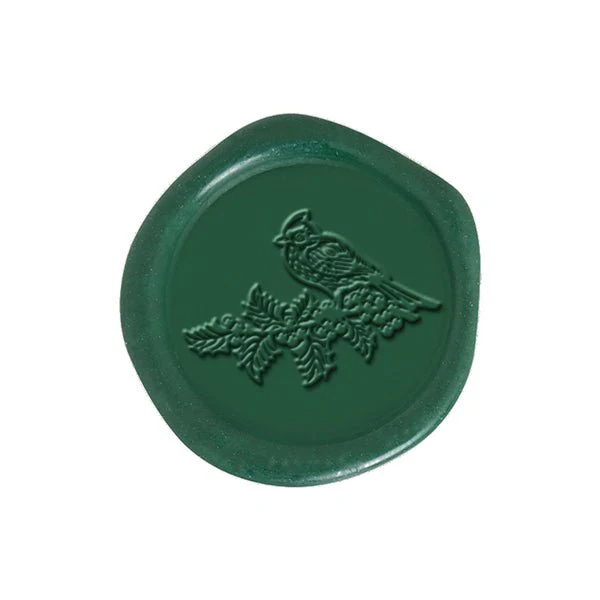Winter Cardinal Adhesive Christmas Wax Seal Stickers 8PK - Hand Pressed 1 1/4" - Image 6