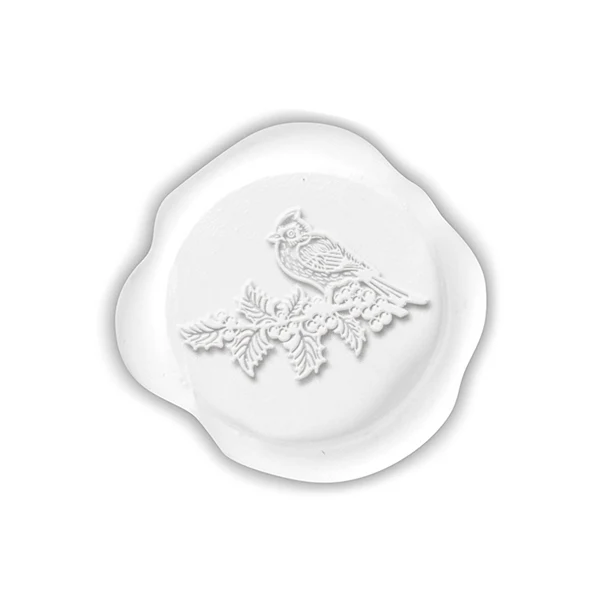 Winter Cardinal Adhesive Christmas Wax Seal Stickers 8PK - Hand Pressed 1 1/4" - Image 7
