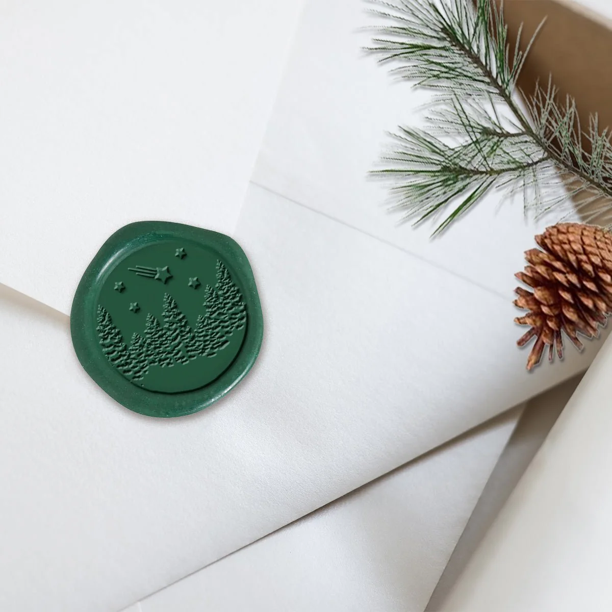 Winter Wonderland Adhesive Christmas Wax Seal Stickers 8PK - Hand Pressed 1 1/4" - Image 18