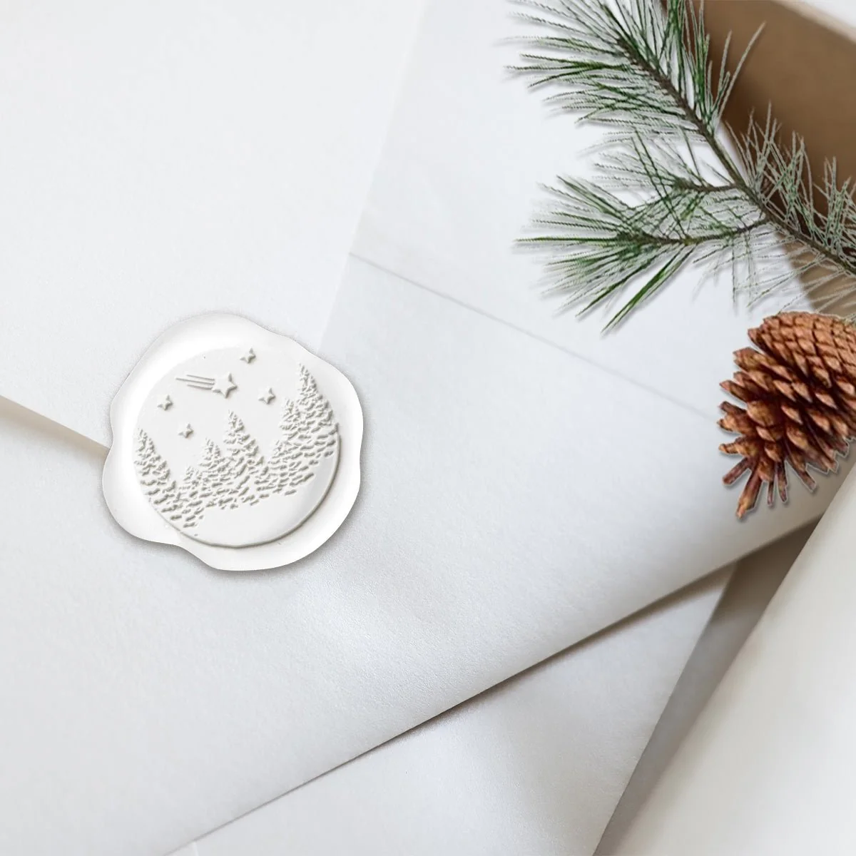 Winter Wonderland Adhesive Christmas Wax Seal Stickers 8PK - Hand Pressed 1 1/4" - Image 22