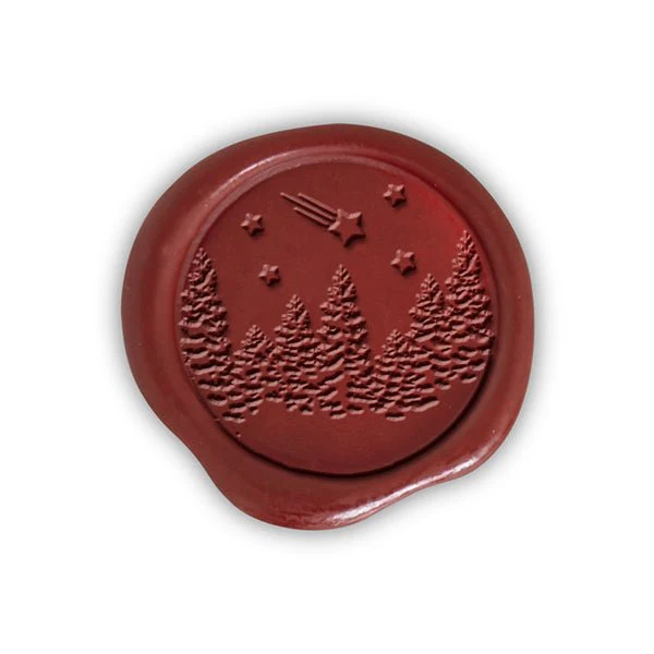 Winter Wonderland Adhesive Christmas Wax Seal Stickers 8PK - Hand Pressed 1 1/4" - Image 3