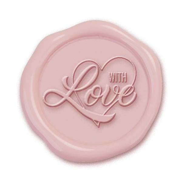 With Love Hand Pressed Adhesive Wax Seals #7520PNS - Image 2