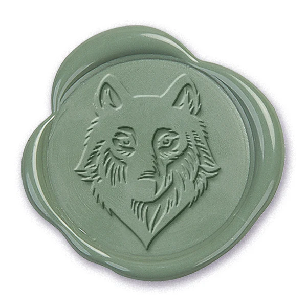 Wolf Head Wax Seal Stamp #1399-USA Handcrafted - Image 2