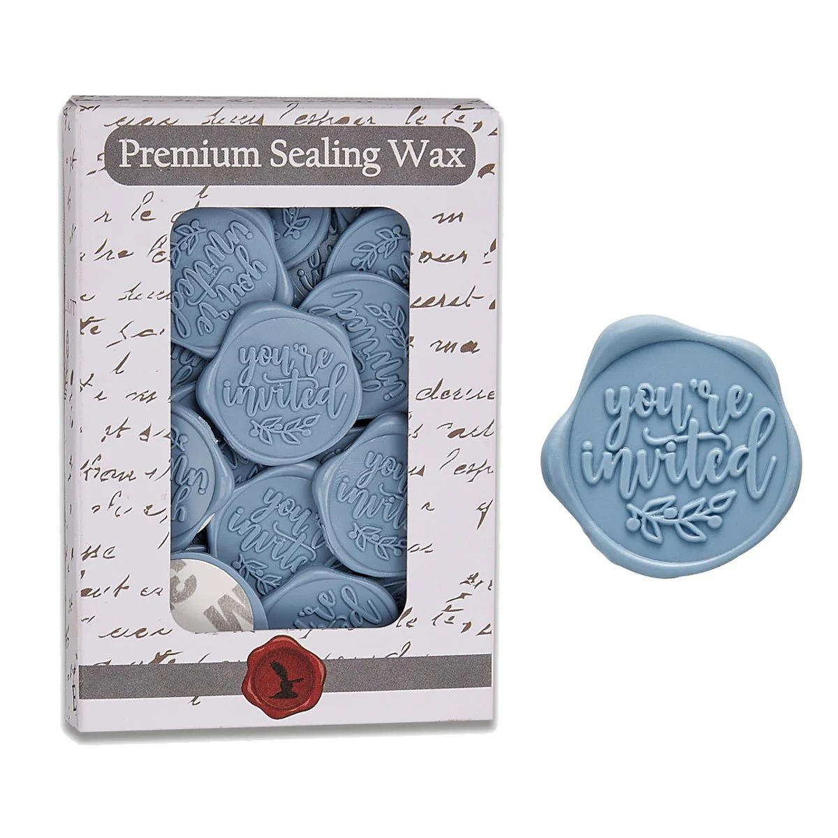 You're Invited Adhesive Wax Seal Quick-Ship Stickers 25PK-6 Colors - Image 3
