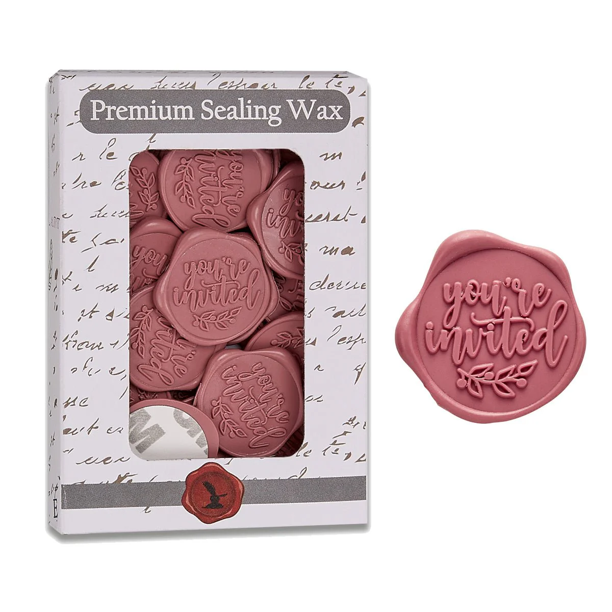 You're Invited Adhesive Wax Seal Quick-Ship Stickers 25PK-6 Colors - Image 4