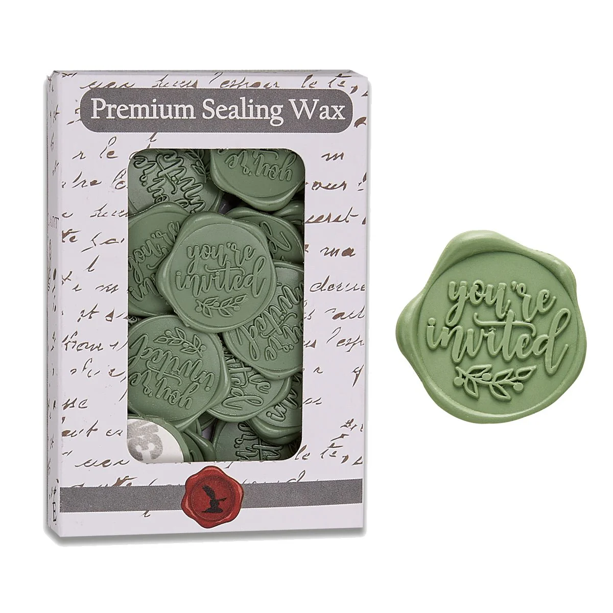 You're Invited Adhesive Wax Seal Quick-Ship Stickers 25PK-6 Colors - Image 6
