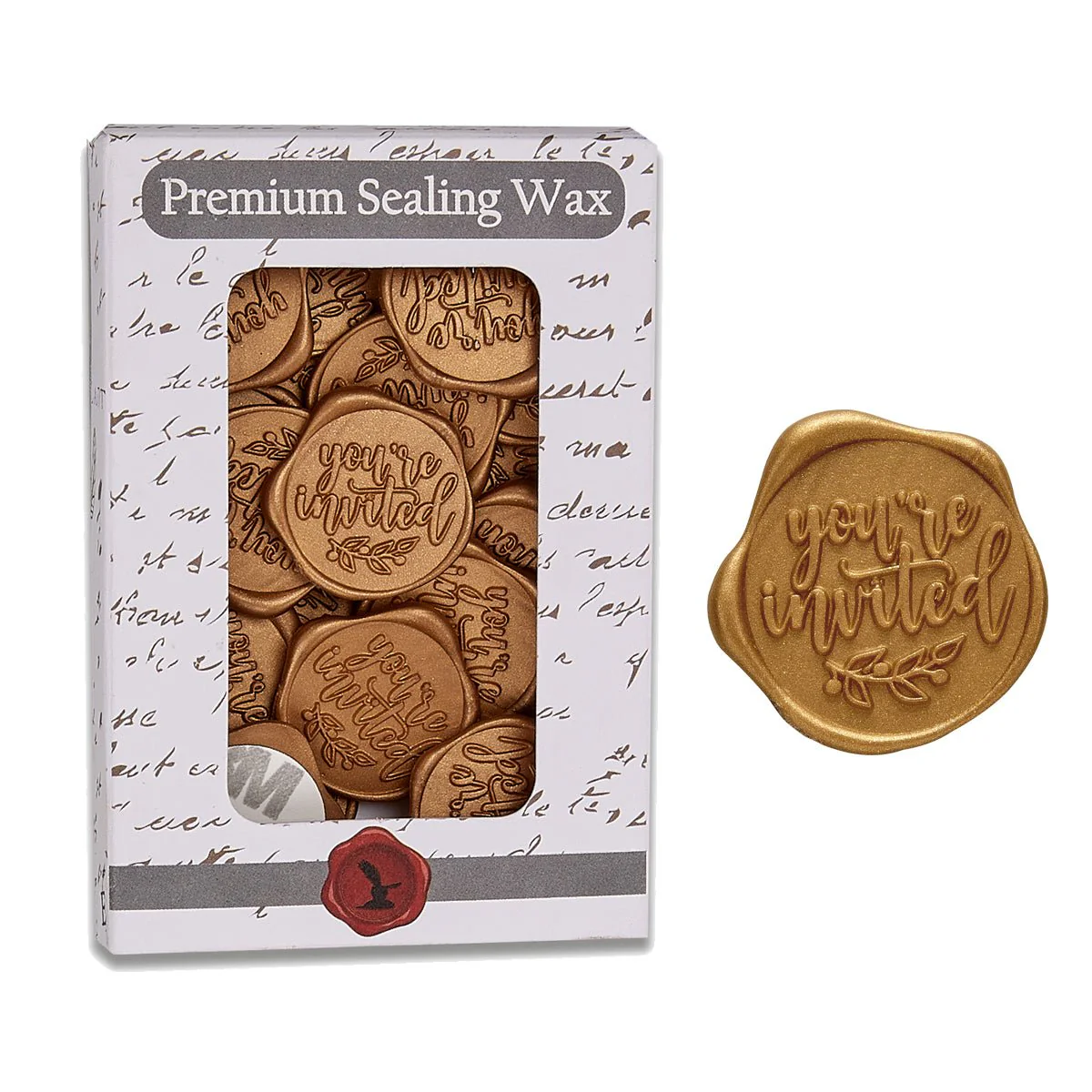You're Invited Adhesive Wax Seal Quick-Ship Stickers 25PK-6 Colors - Image 7